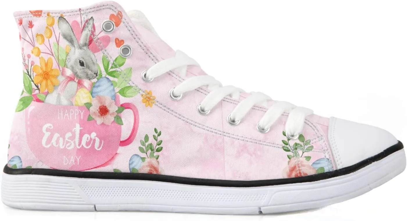 Canvas Shoes for Women High Top Canvas Sneakers Teens Girls Novelty Animal Print Sports Shoes Lightweight Lace ups Casual Walking Shoes