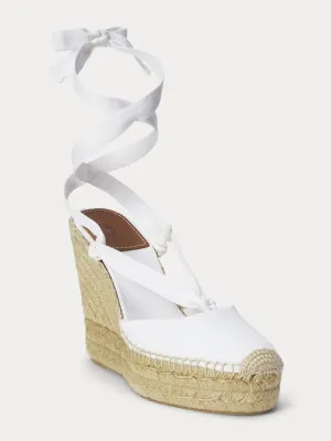 CANVAS WEDGE ESPADRILLE Hvit