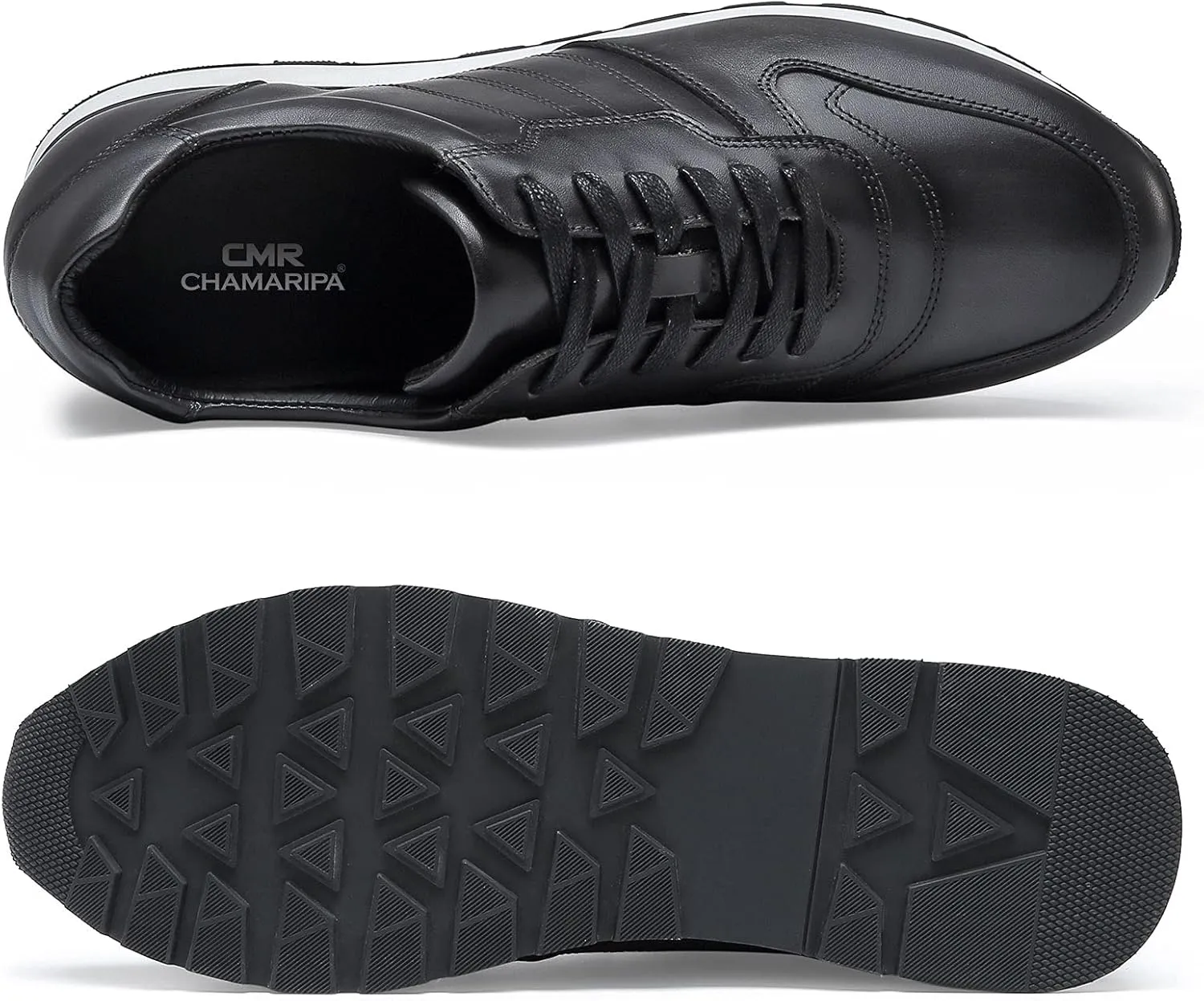 CHAMARIPA Men's Height Increasing Elevator Shoes Invisible Sneakers Lifting Shoes Hidden Heel Trainers