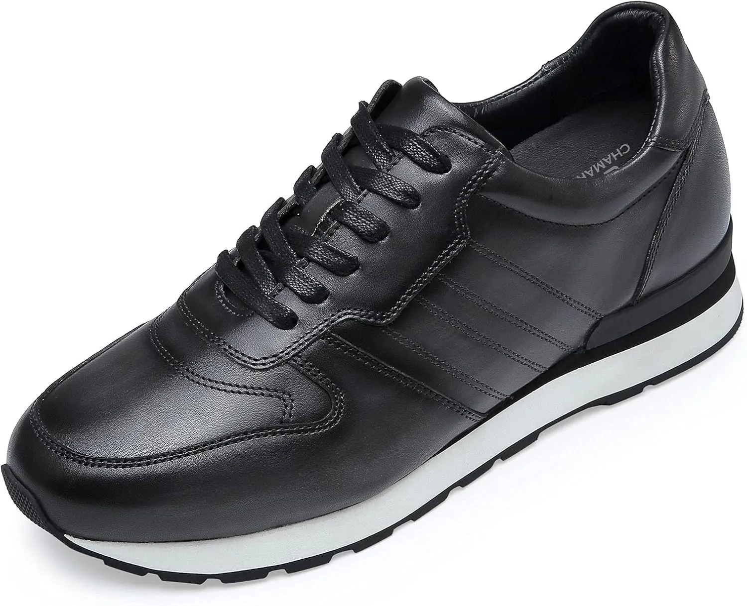 CHAMARIPA Men's Height Increasing Elevator Shoes Invisible Sneakers Lifting Shoes Hidden Heel Trainers