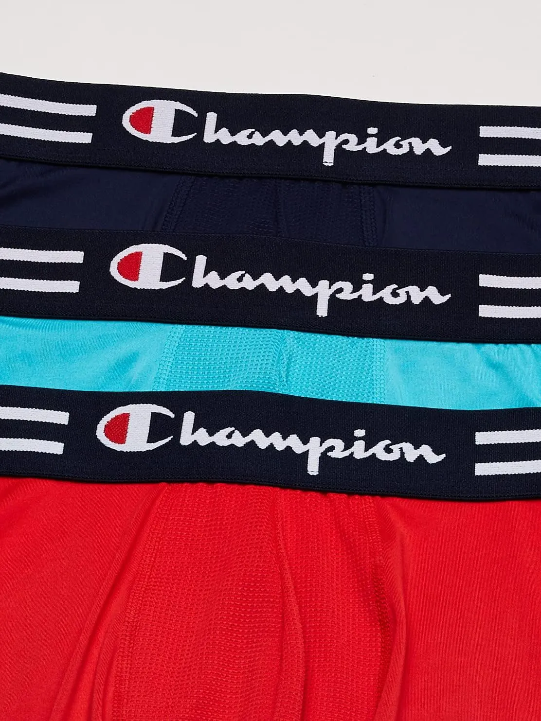 Champion Men's Cotton Moisture-Wicking Performance Stretch Boxer Briefs, 3-Pack