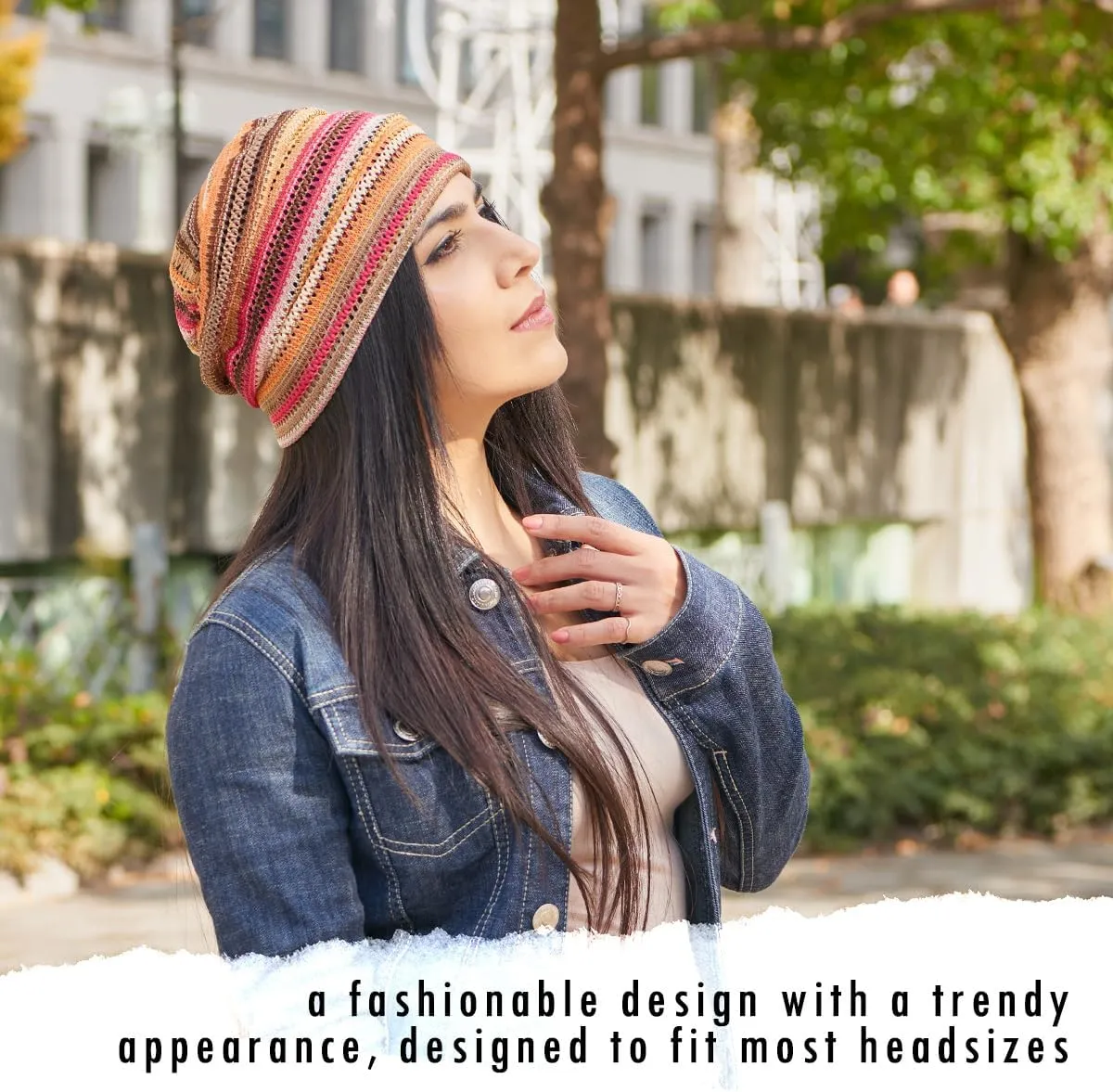CHARM Men Summer Beanie Knit - Women Hipster Slouchy Hat Boho Street Crochet Cap
