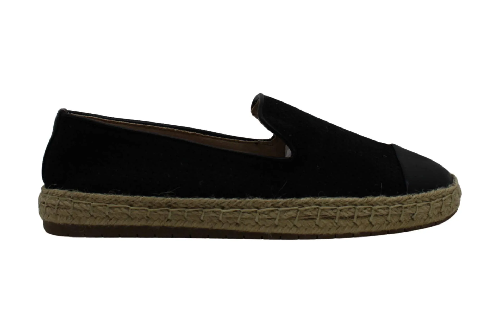 Charter Club Women's Shoes Jonii Canvas Cap Toe Espadrille, Black MC, Size 7.5