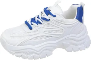 Chunky Sneakers for Women & Girls Summer – Thick Sole PU Leather Platform Walking Shoes with Anti-Slip Sole