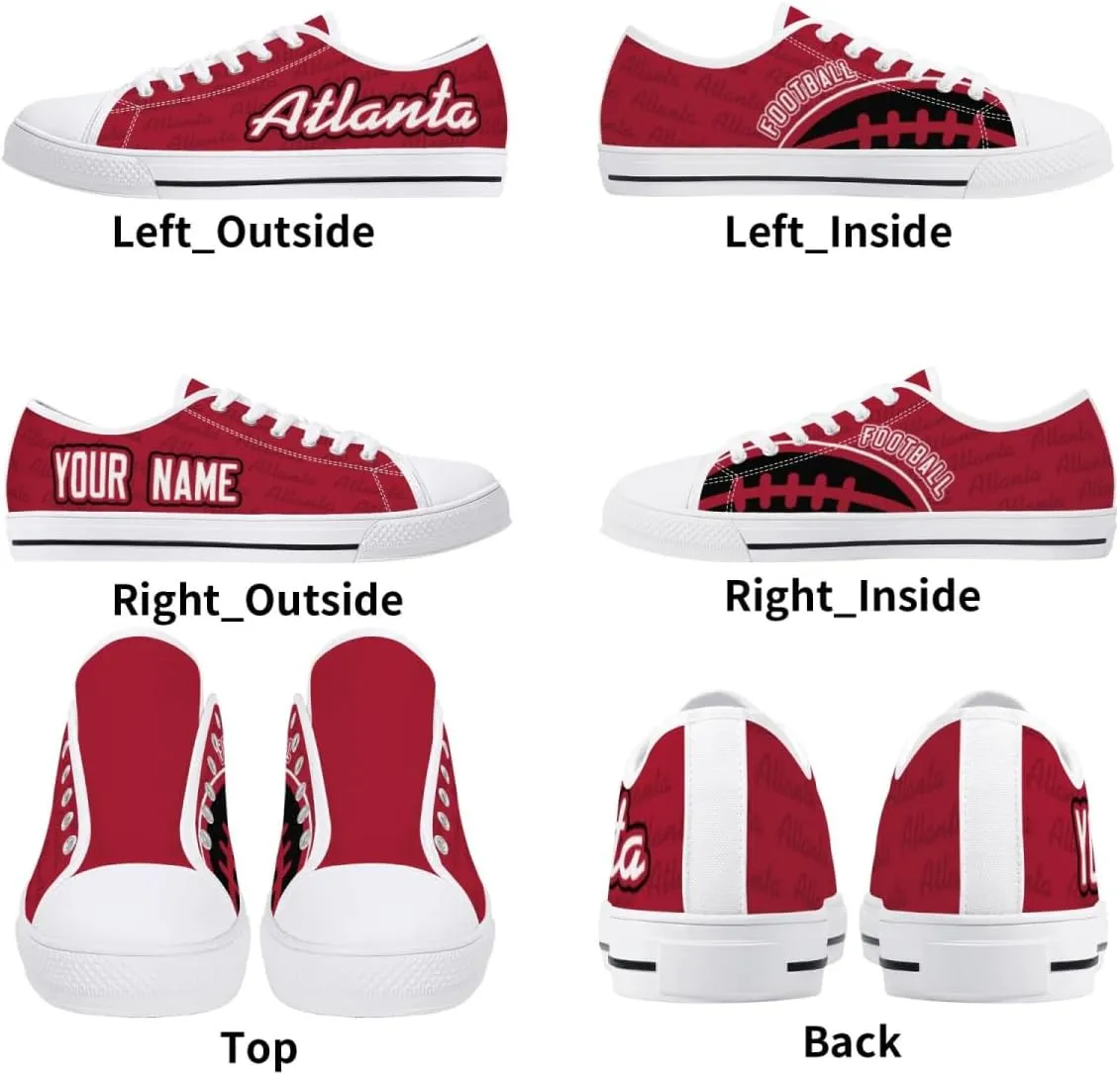 City Custom Low Top Big Logo Canvas Sneakers Shoes Personalized Name Athletic Shoes Fans Gifts for Men Women