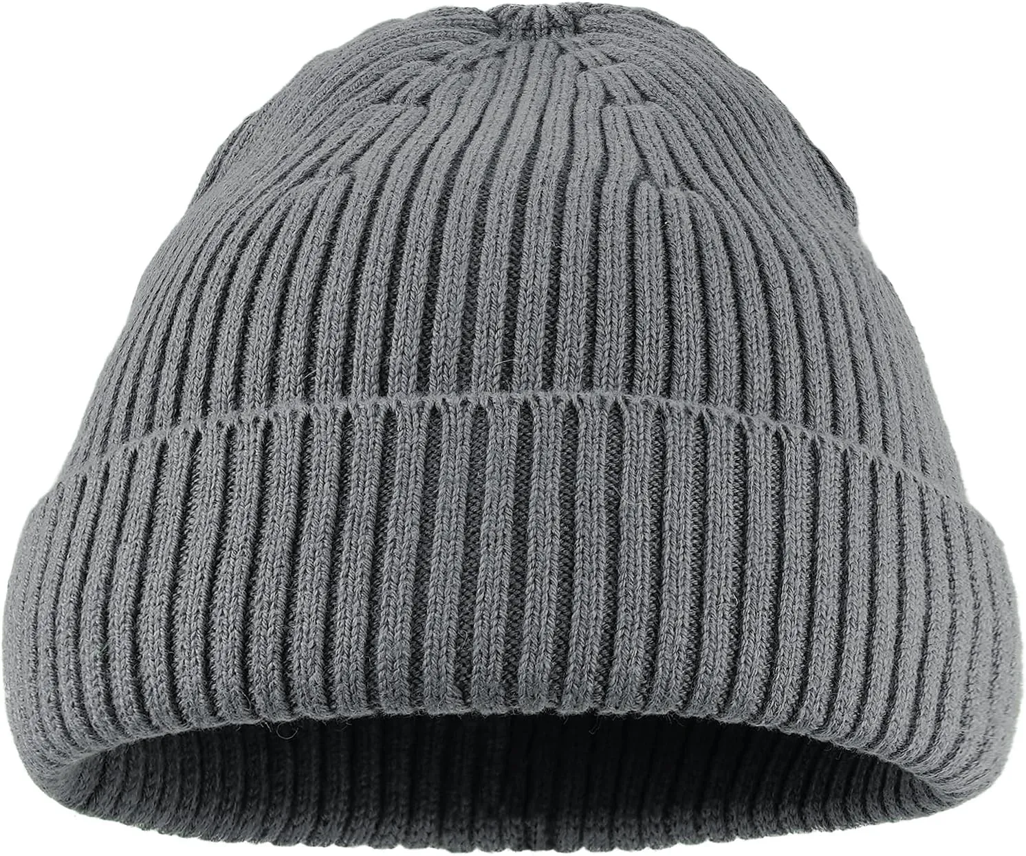 Clakllie Trawler Beanie for Women Men Roll-up Edge Skullcap Soft Warm Fisherman Watch Caps Cuffed Swag Knitted Hat