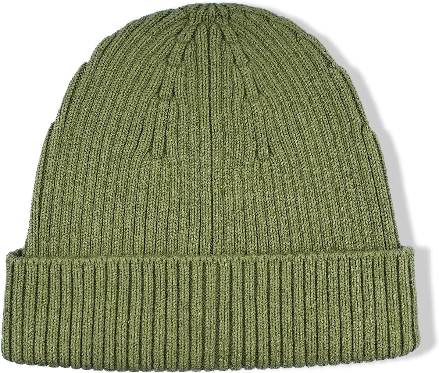Clakllie Trawler Beanie for Women Men Roll-up Edge Skullcap Soft Warm Fisherman Watch Caps Cuffed Swag Knitted Hat