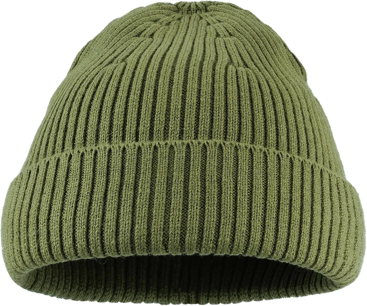Clakllie Trawler Beanie for Women Men Roll-up Edge Skullcap Soft Warm Fisherman Watch Caps Cuffed Swag Knitted Hat