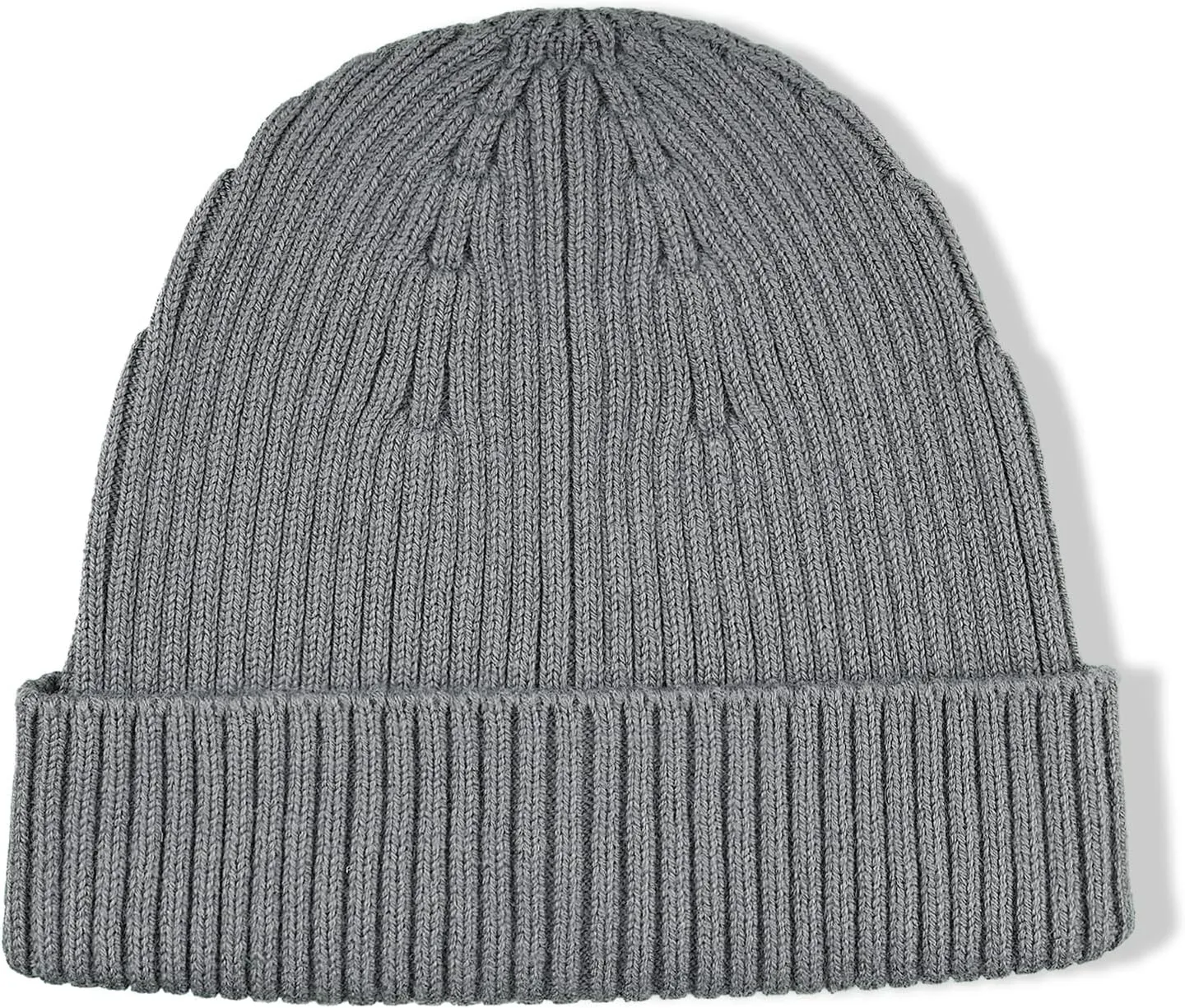 Clakllie Trawler Beanie for Women Men Roll-up Edge Skullcap Soft Warm Fisherman Watch Caps Cuffed Swag Knitted Hat