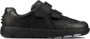 Clarks Tiny Dusk T Girls Sneakers, Black F, 13 UK Child