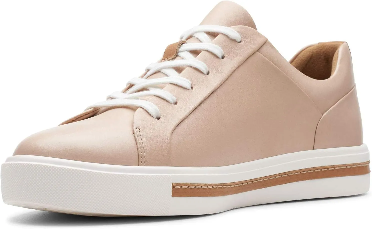 Clarks Women's Un Maui Lace Sneakers (Blush Leather,7M)
