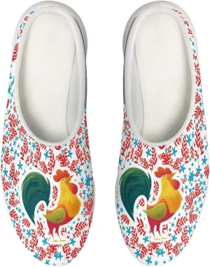 Coloranimal Cute Animal Floral Pattern Pull On Slippers for Women Beach Flat Shoes