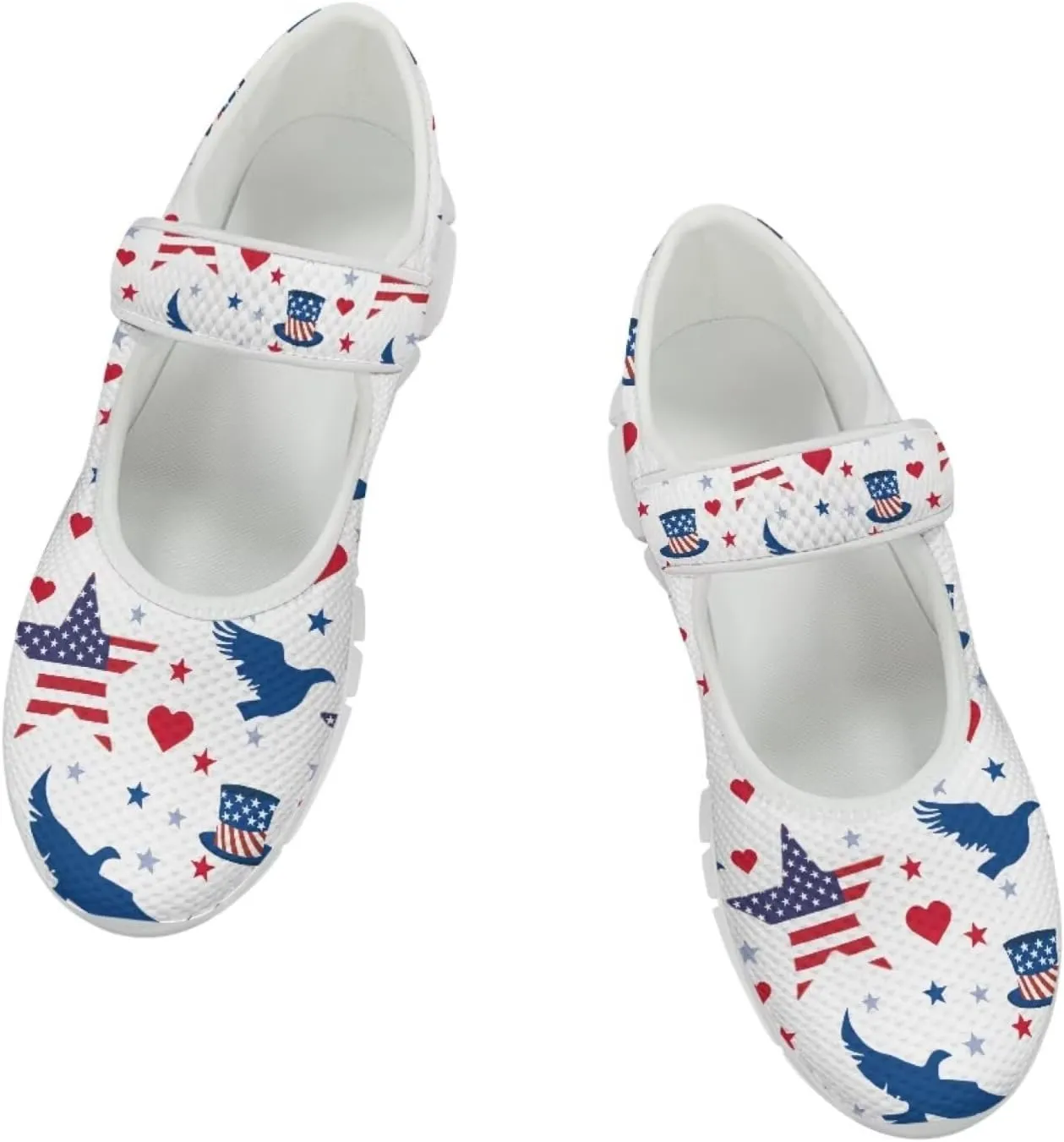 Coloranimal Mary Jane Flats Shoes for Women Dressy Casual Womens Mary Jane Shoes Magic Sticker Slip On Shoes Falts Shoes Mesh Ballet Shoes