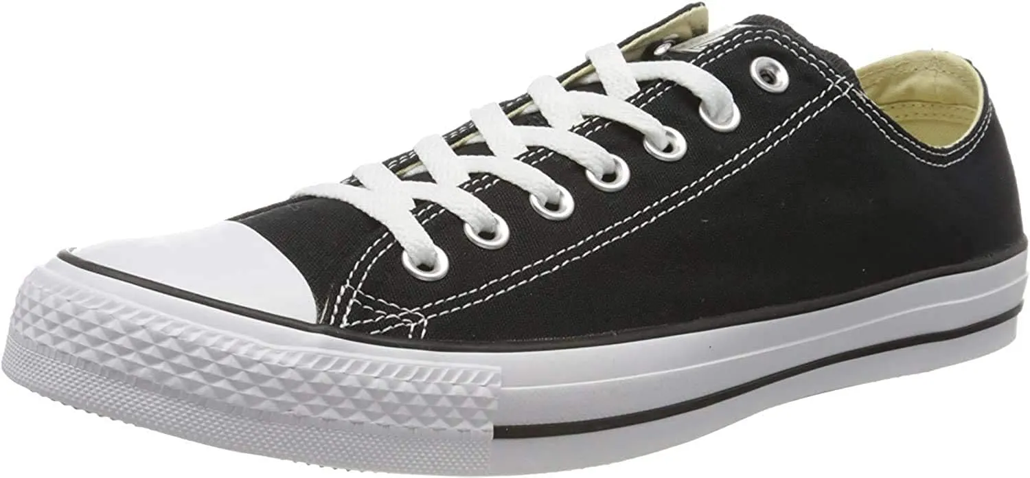 Converse Unisex Chuck Taylor All Star Ox Canvas Sneakers (5.5 M US, Black/Black)