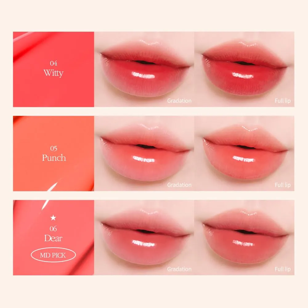 COSNORI Flow Wave Lip Tint - Vegan Glassy Lip Gloss, Lightweight & Long-lasting, Plant-derived Oil Moisturizer, K-Beauty (10 CORAL BOUQUET)