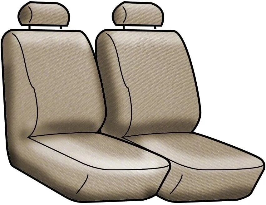 Coverking Custom Fit Front 50/50 Bucket Seat Cover for Select Nissan NV3500 Models - Ballistic (Light Gray)