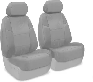 Coverking Custom Fit Front 50/50 Bucket Seat Cover for Select Nissan NV3500 Models - Ballistic (Light Gray)