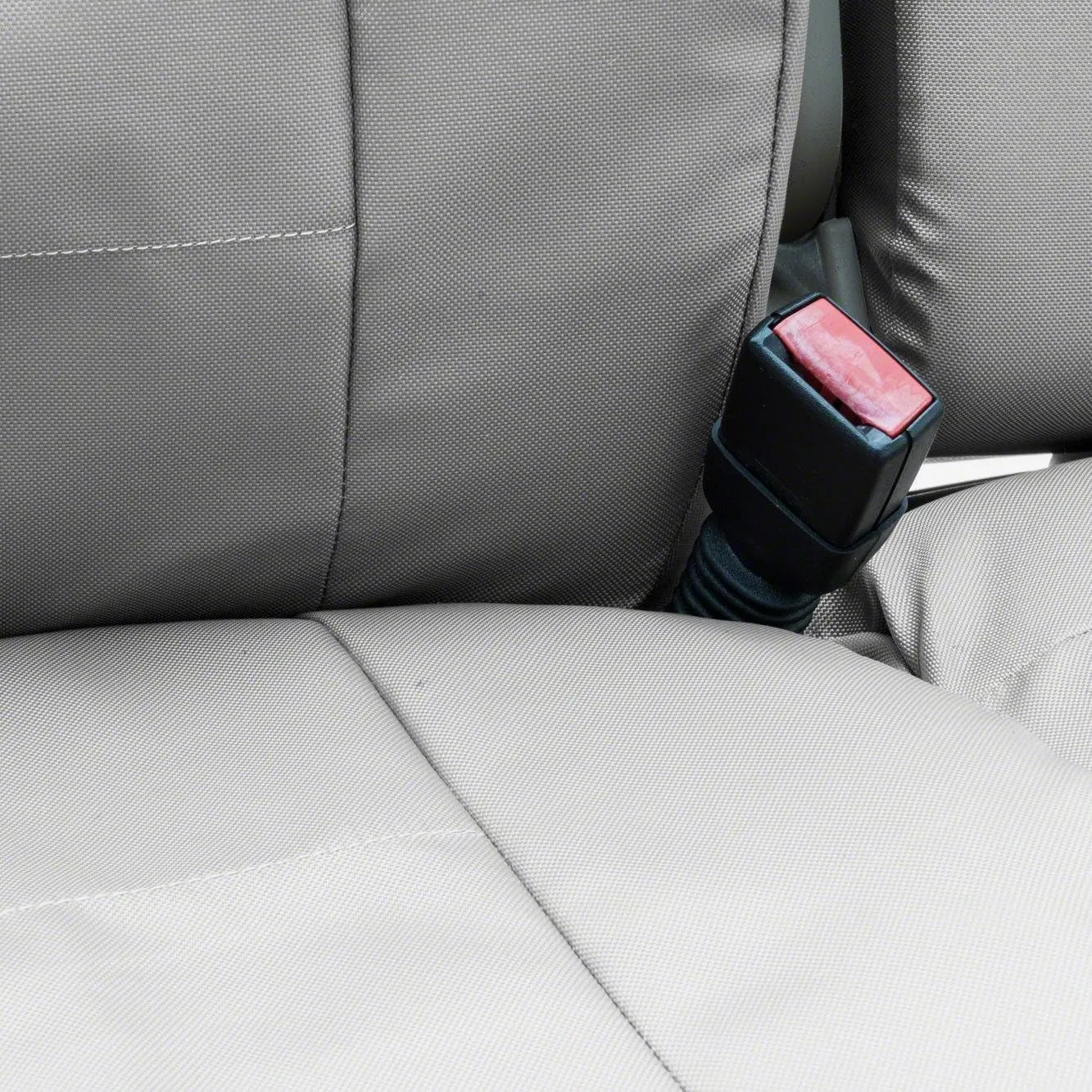 Coverking Custom Fit Front 50/50 Bucket Seat Cover for Select Nissan NV3500 Models - Ballistic (Light Gray)