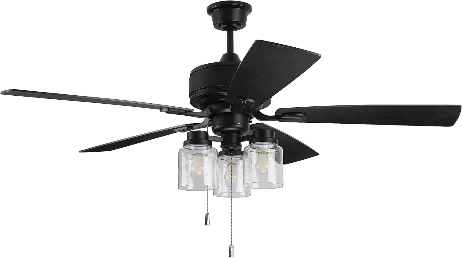 Craftmade KTE52FB5 Kate 52" Ceiling Fan with Lights, Flat Black