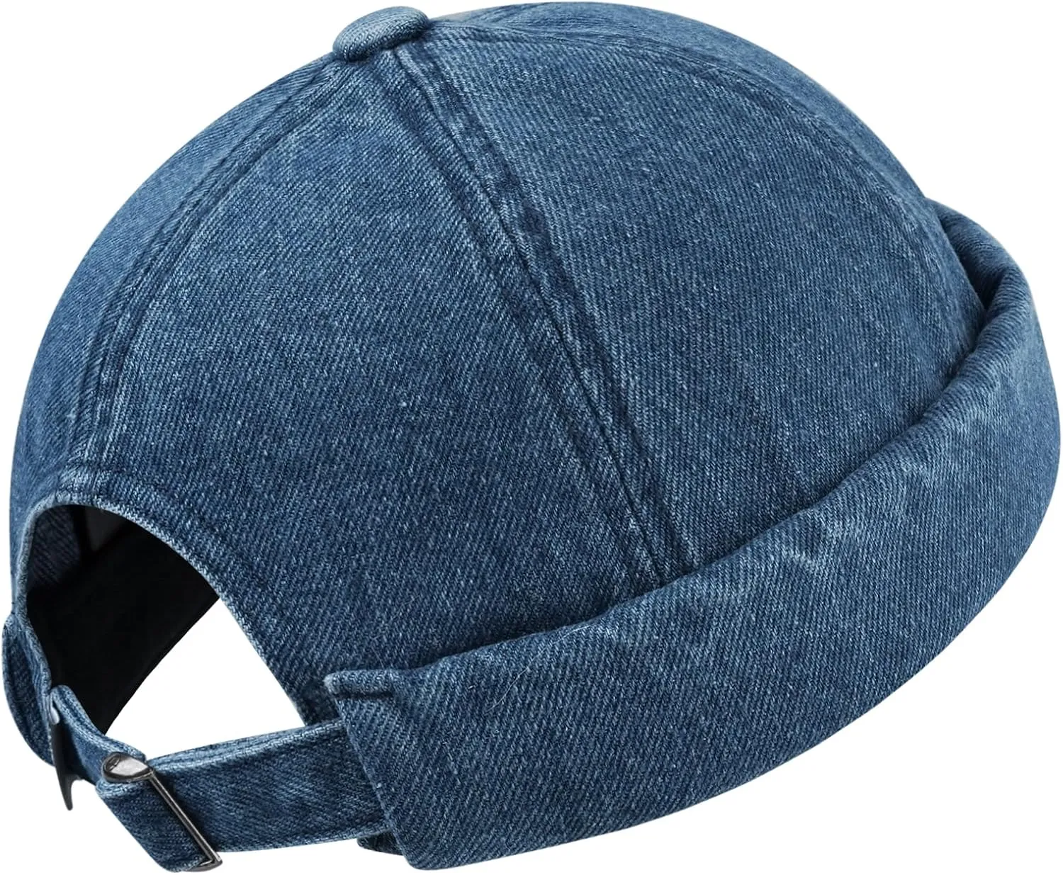 Croogo Denim Docker Hat Fashion Brimless Beanie Hat Retro Worker Skull Cap Rolled Cuff Sailor Cap Hip Hop Dancing Watch Cap