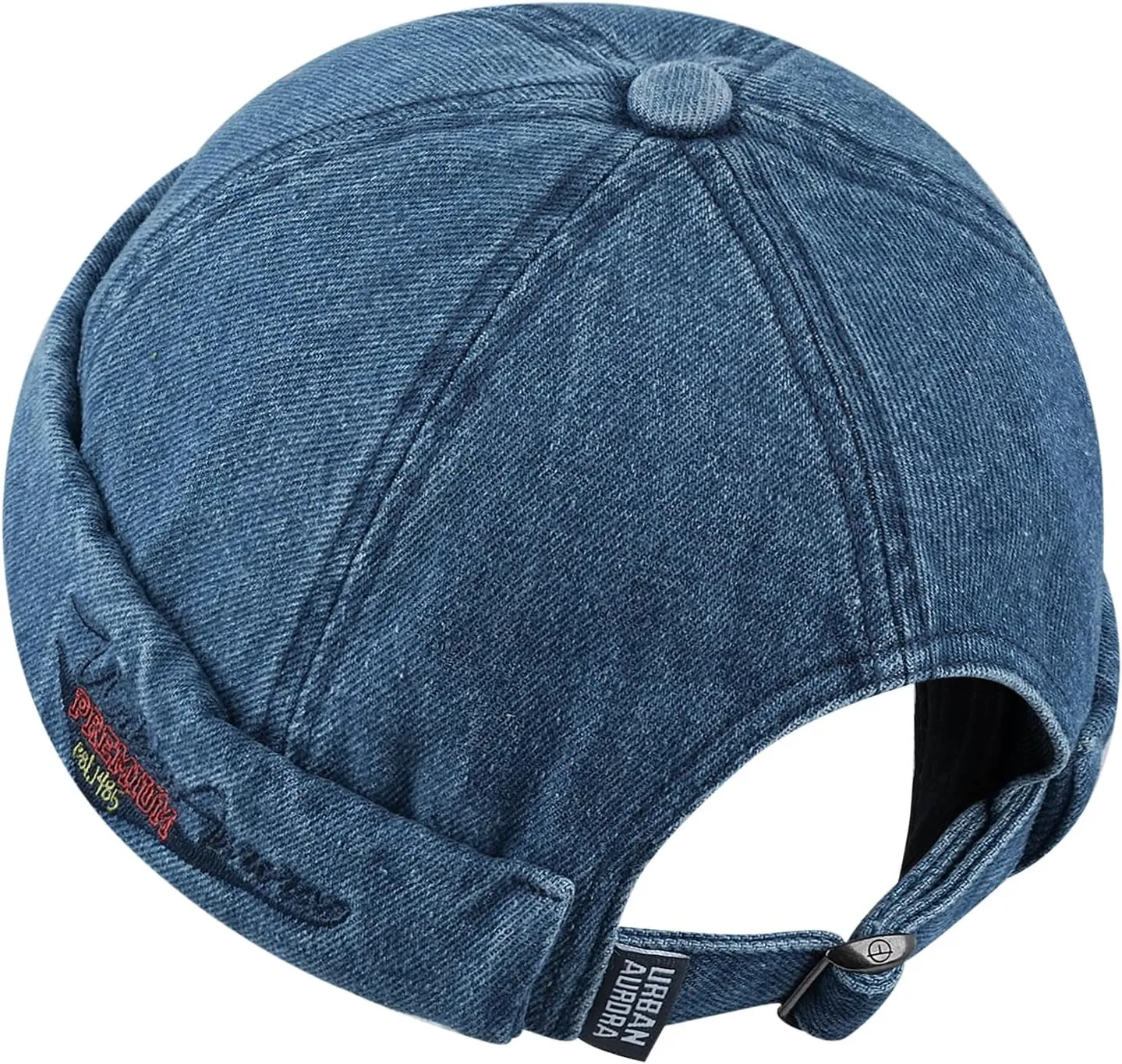 Croogo Denim Docker Hat Fashion Brimless Beanie Hat Retro Worker Skull Cap Rolled Cuff Sailor Cap Hip Hop Dancing Watch Cap