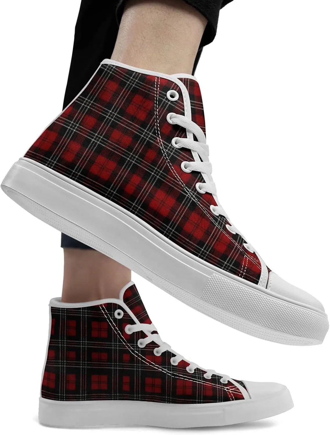 Custom High-Top Canvas Sneakers with Your Logo Image Name Words Trendy Casual Comfort Light Weight Fashion Daily Wear Shoes