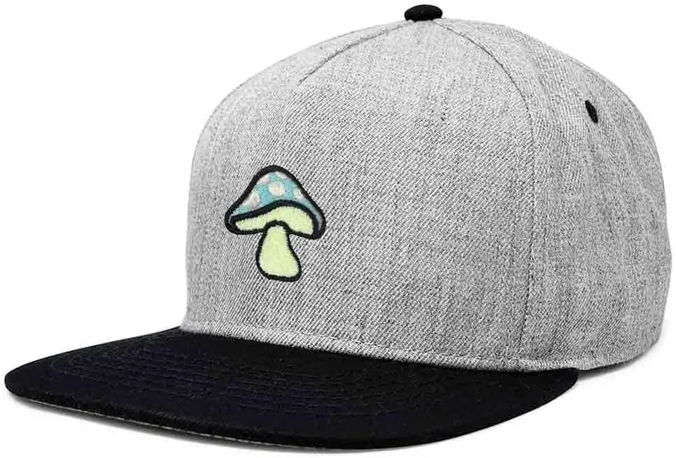 DALIX Mushroom Embroidered Glow in The Dark Hat Snapback Hat Baseball Cap Men