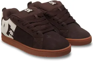 DC Shoes Court Graffik - Leather Sneakers for Men, Brown Gum, 10 AU