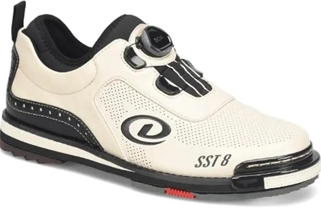 Dexter Mens SST 8 BOA MC Bowling Shoes (for Right and Left Handed Bowlers. Men's Shoe Sizing) - Parchment/Black 9.5