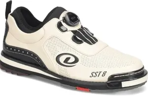 Dexter Mens SST 8 BOA MC Bowling Shoes (for Right and Left Handed Bowlers. Men's Shoe Sizing) - Parchment/Black 9.5