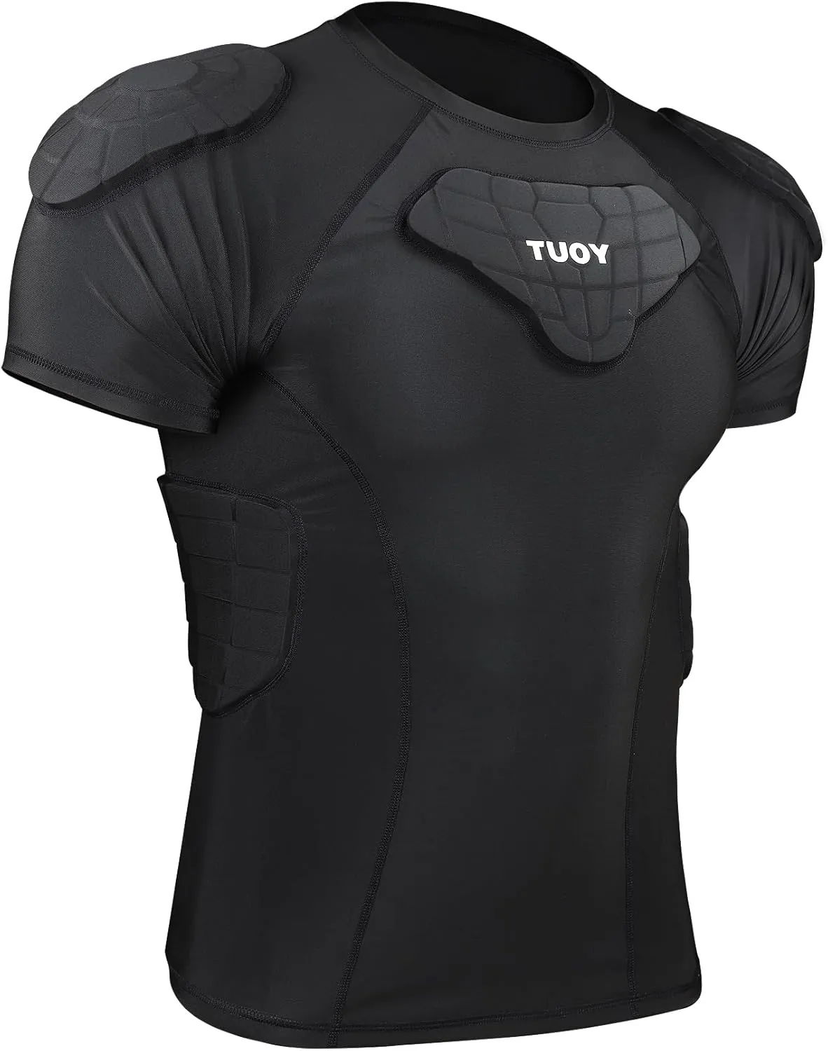DGXINJUN Men Padded Chest Rib Protector Vest 4-Pads Shirt for Adult Football Baseball Softball Rugby Basketball