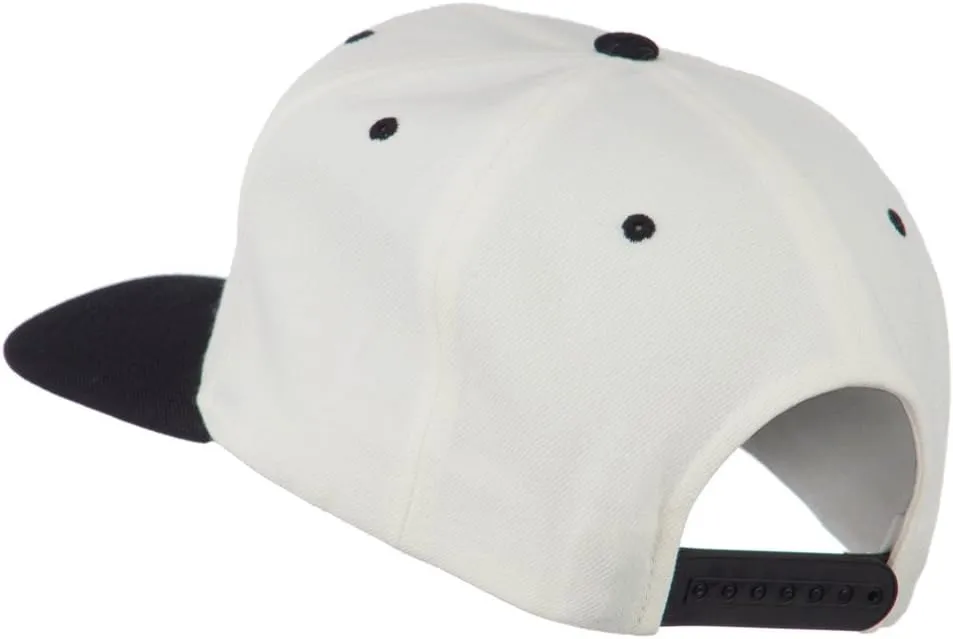 Diamond Embroidered Snapback Two Tone Cap