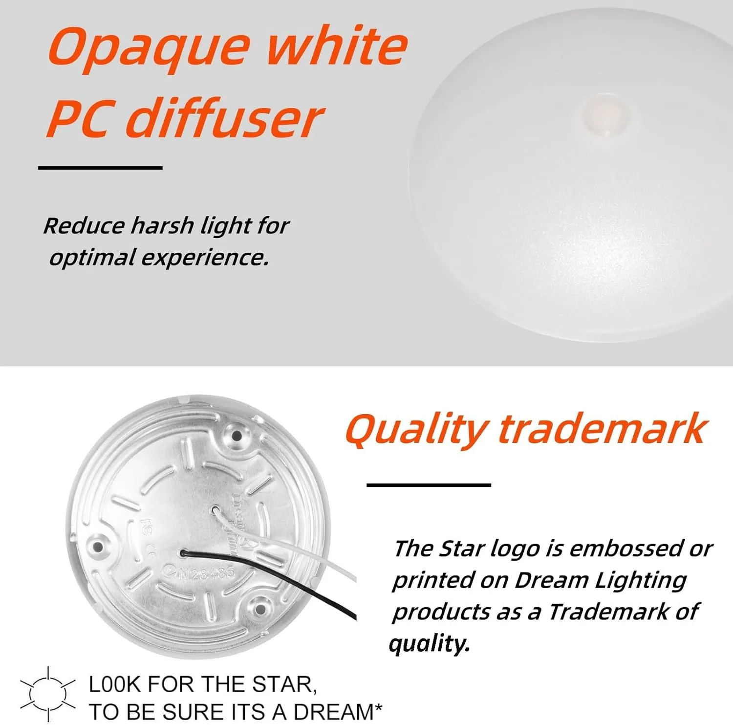 Dream lighting RV Ceiling Lights LED 12v 4.5 inch RV LED Puck Light Fixtures with Switch for Camper Trailer Boat Surface Mount 3500K White Lighting 5.4W 320 Lumens Pack of 2