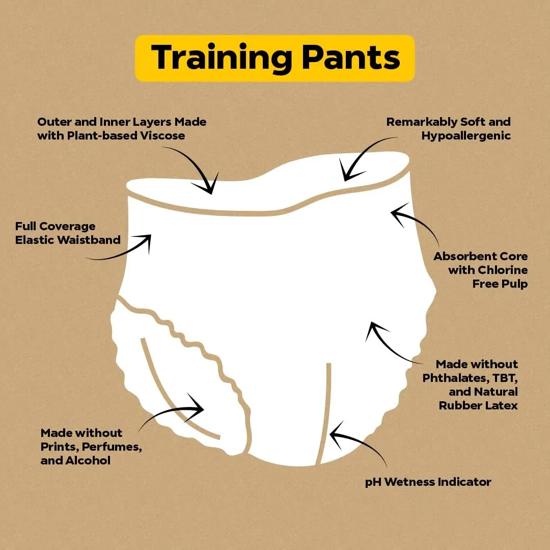 DYPER - Toddler Pull Up Style Potty Training Pants Girls/Boys Day & Overnight Protection - Made with Plant-Based*, Honest Ingredients, Hypoallergenic - Size 3T-4T (24 Count)