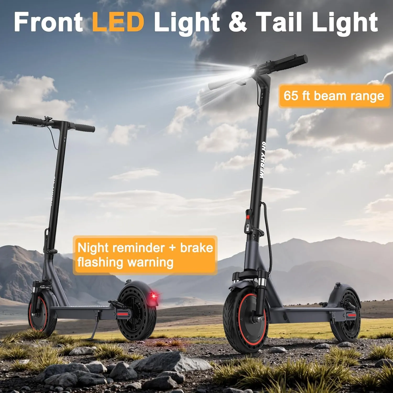 Electric Scooter, 350W/500W Motor, Top Speed 16/19/22 mph, Max 12/21/23Miles Ranges, Foldable E Scooter for Adults
