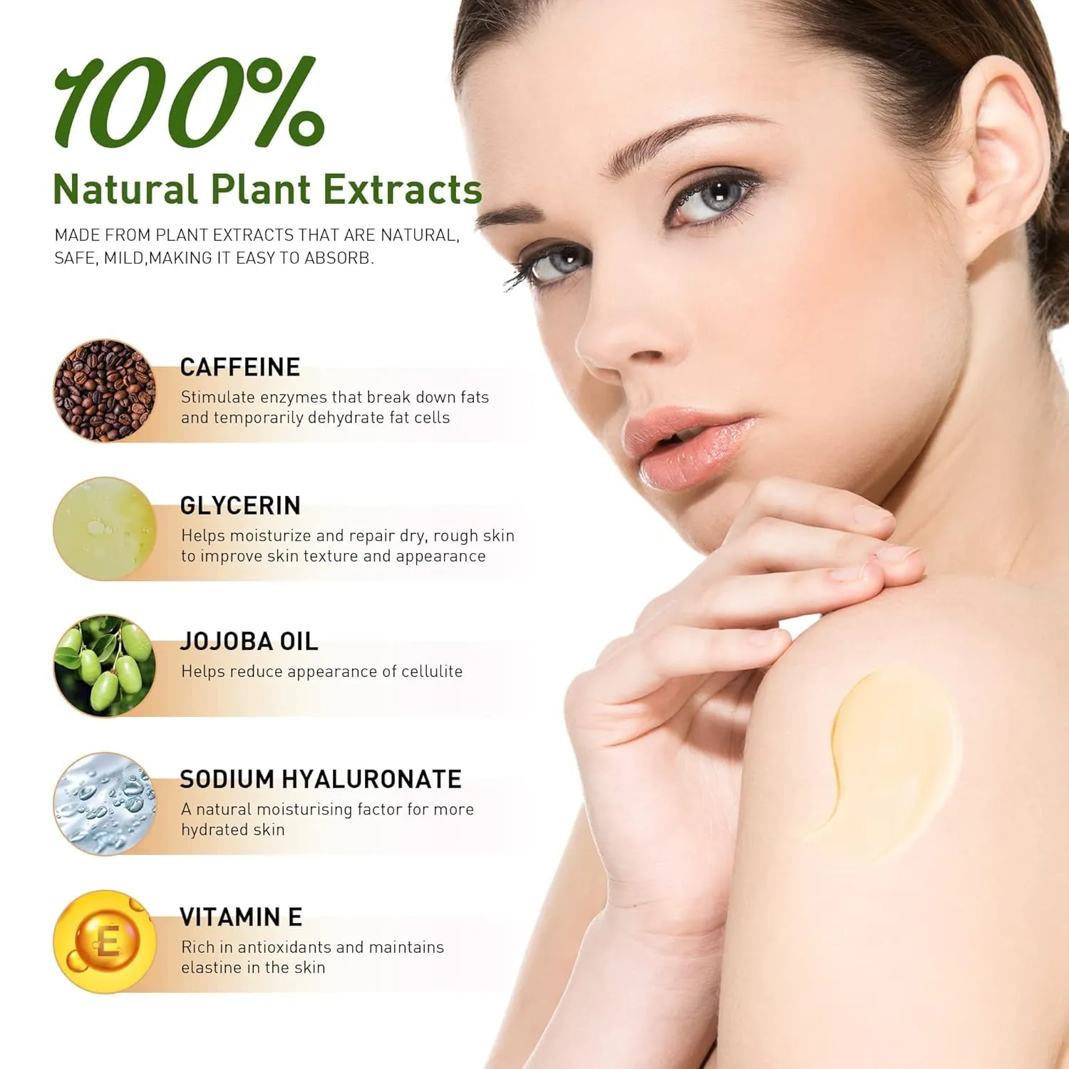 Enaskin Naturals Belly Firming Cream for Tightening and Cellulite B Flat Skin Firming Cream for Stomach & Thighs & Butt - 90ML