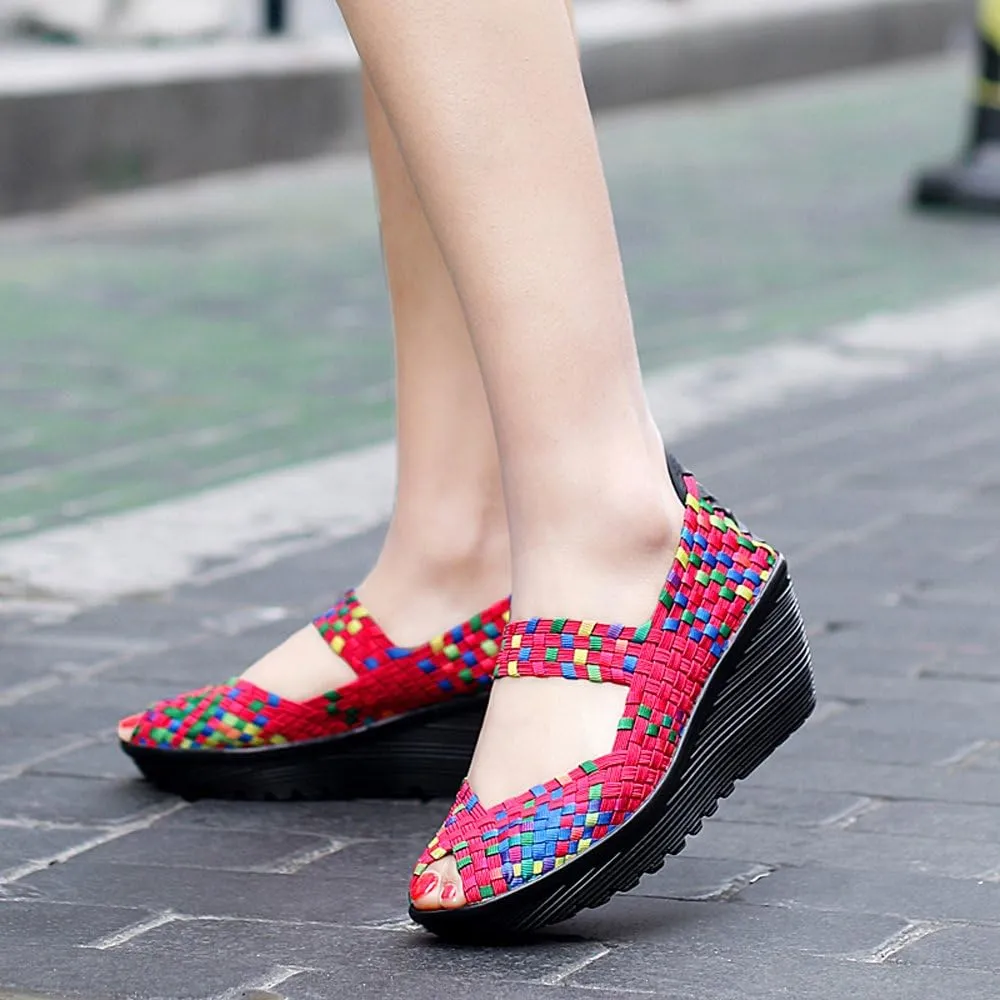 EnllerviiD Women's Wedge Mary Jane Sandals