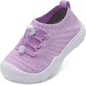 FEETCITY Toddler Slip On Shoes Boys Girls Wide Toddler Tennis Shoes Sports Walking Sneakers
