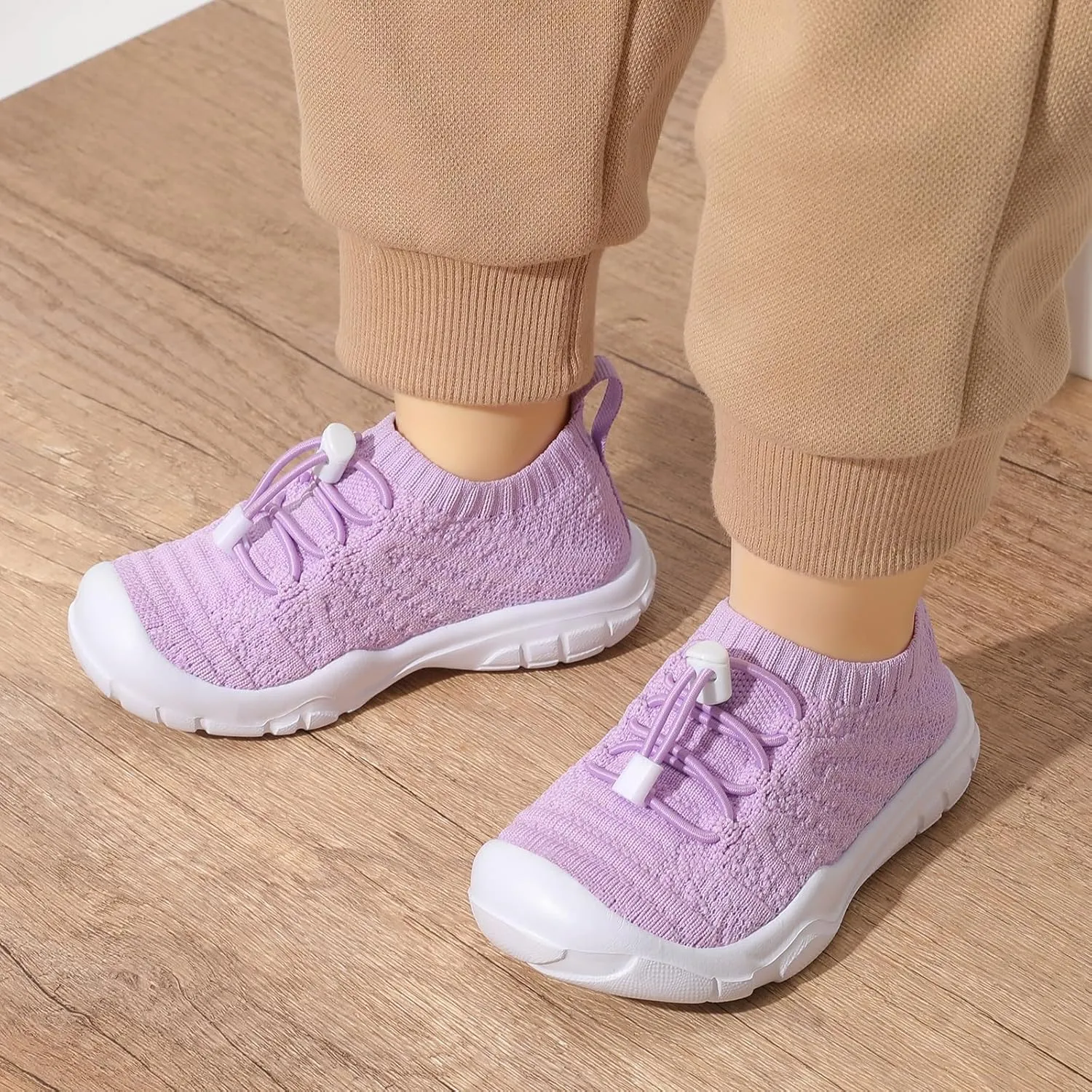 FEETCITY Toddler Slip On Shoes Boys Girls Wide Toddler Tennis Shoes Sports Walking Sneakers