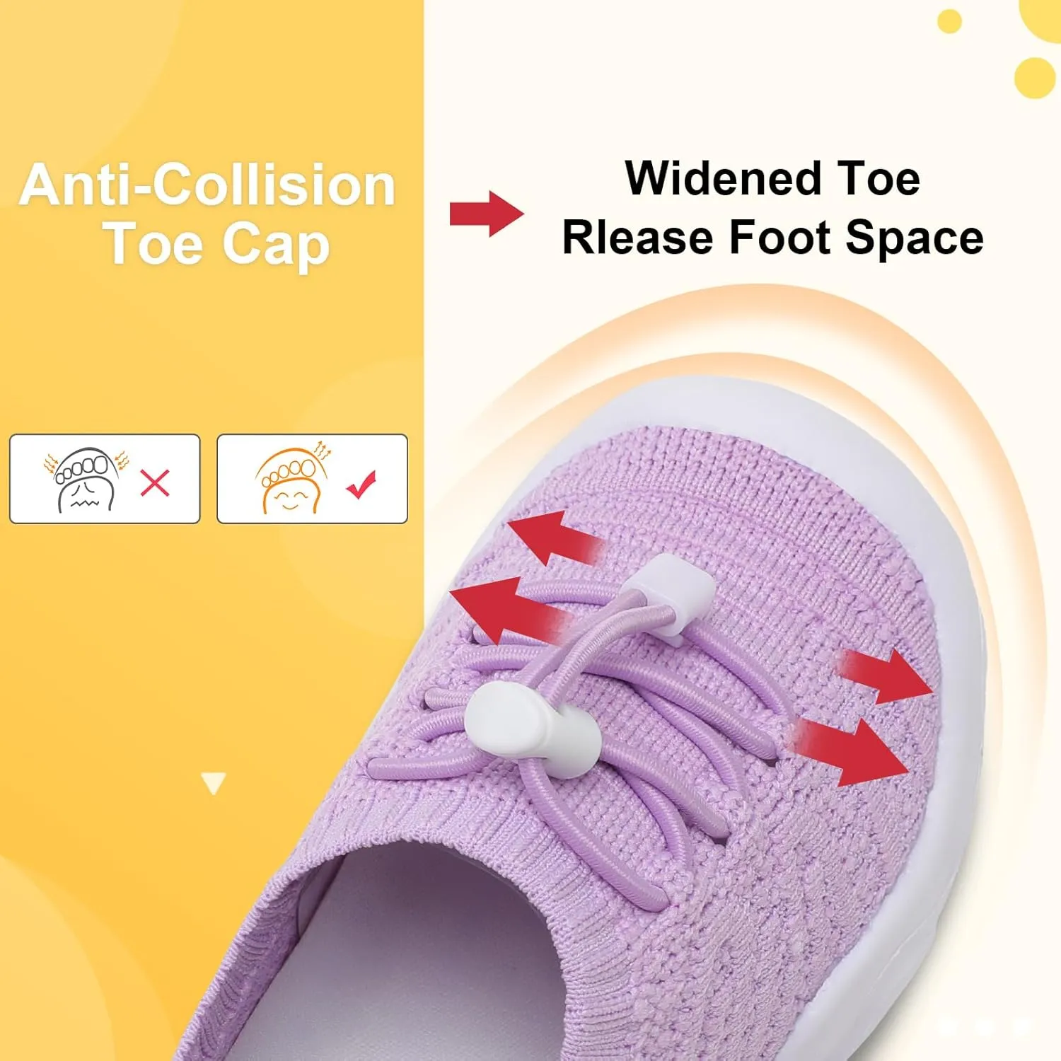 FEETCITY Toddler Slip On Shoes Boys Girls Wide Toddler Tennis Shoes Sports Walking Sneakers
