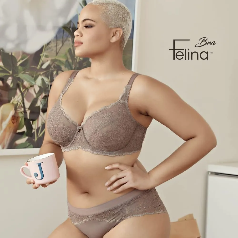 Felina - Paramour Peridot Lace Full Coverage Unlined Bra for Women