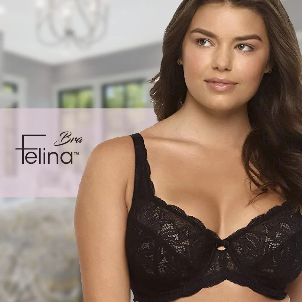 Felina - Paramour Peridot Lace Full Coverage Unlined Bra for Women