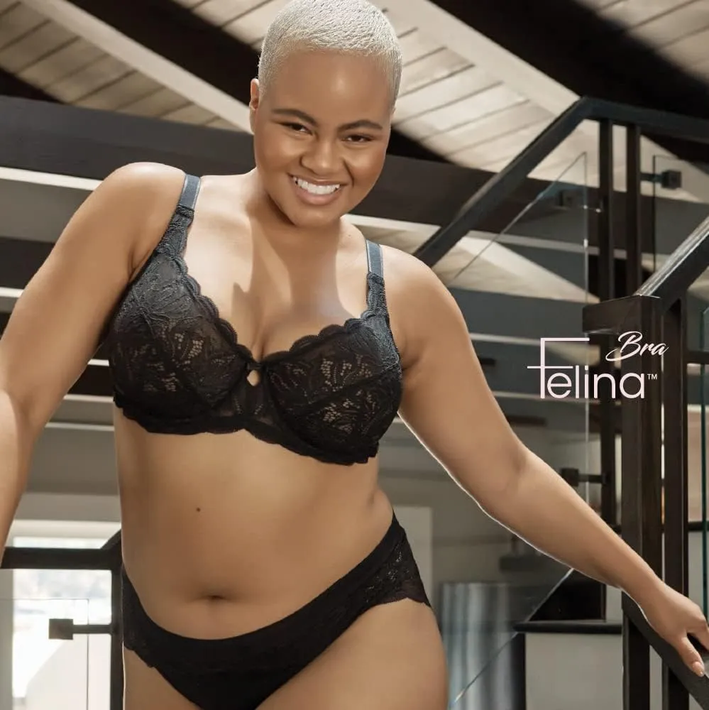 Felina - Paramour Peridot Lace Full Coverage Unlined Bra for Women