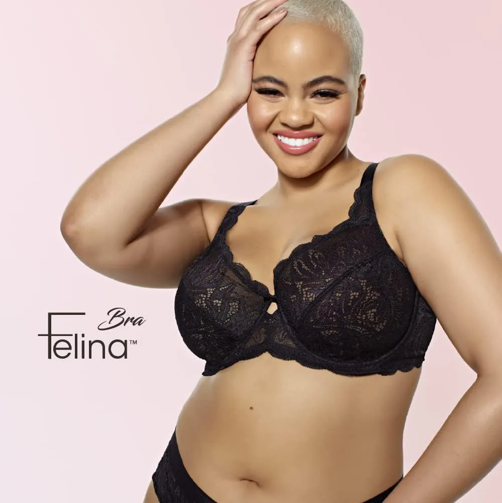 Felina - Paramour Peridot Lace Full Coverage Unlined Bra for Women