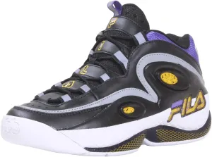 Fila Men's Grant-Hill-3 Sneakers Black/Gold Fuse/Electric Purple Sz. 8.5