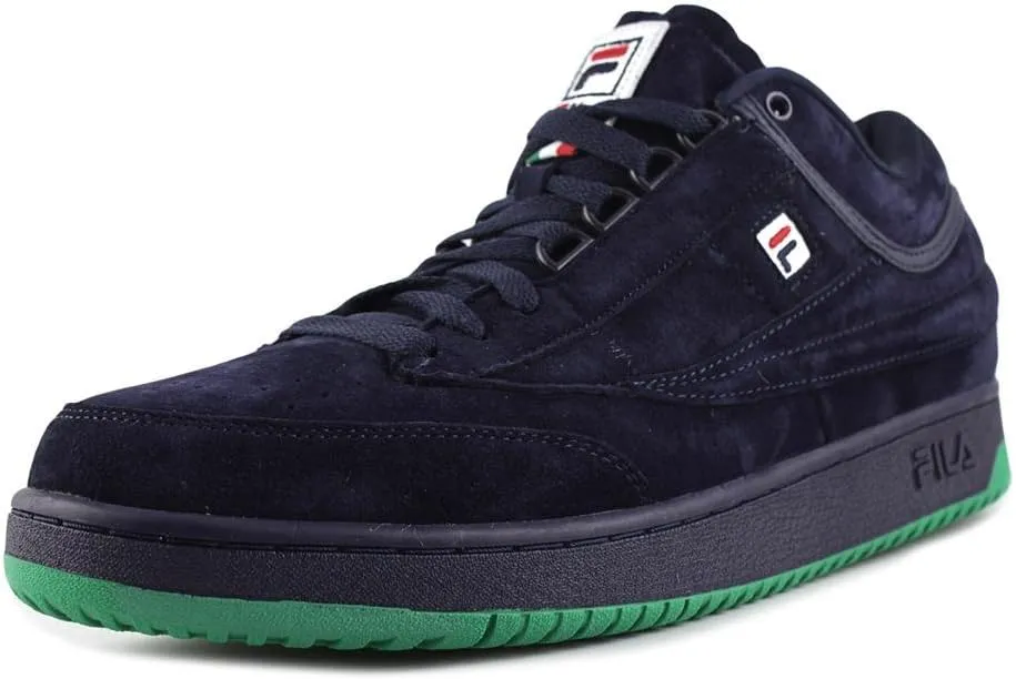 Fila Men's T-1 Mid Lace Up Sneakers, Navy, Suede, Leather, 8 M