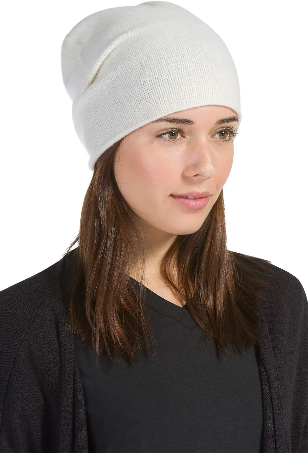 Fishers Finery Women's 100% Pure Cashmere Slouchy Beanie