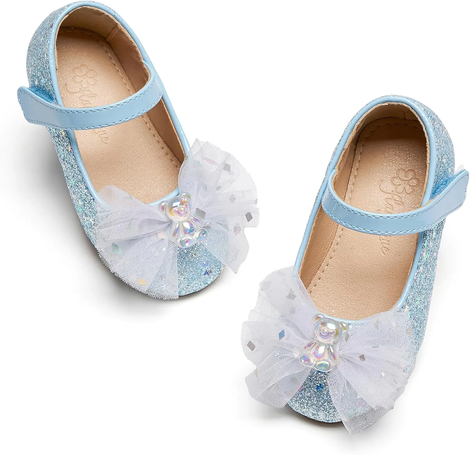 Flaryzone Toddler/Little Girls' Ballerina Flat Mary Jane Princess Dress Shoes - Wedding School Party