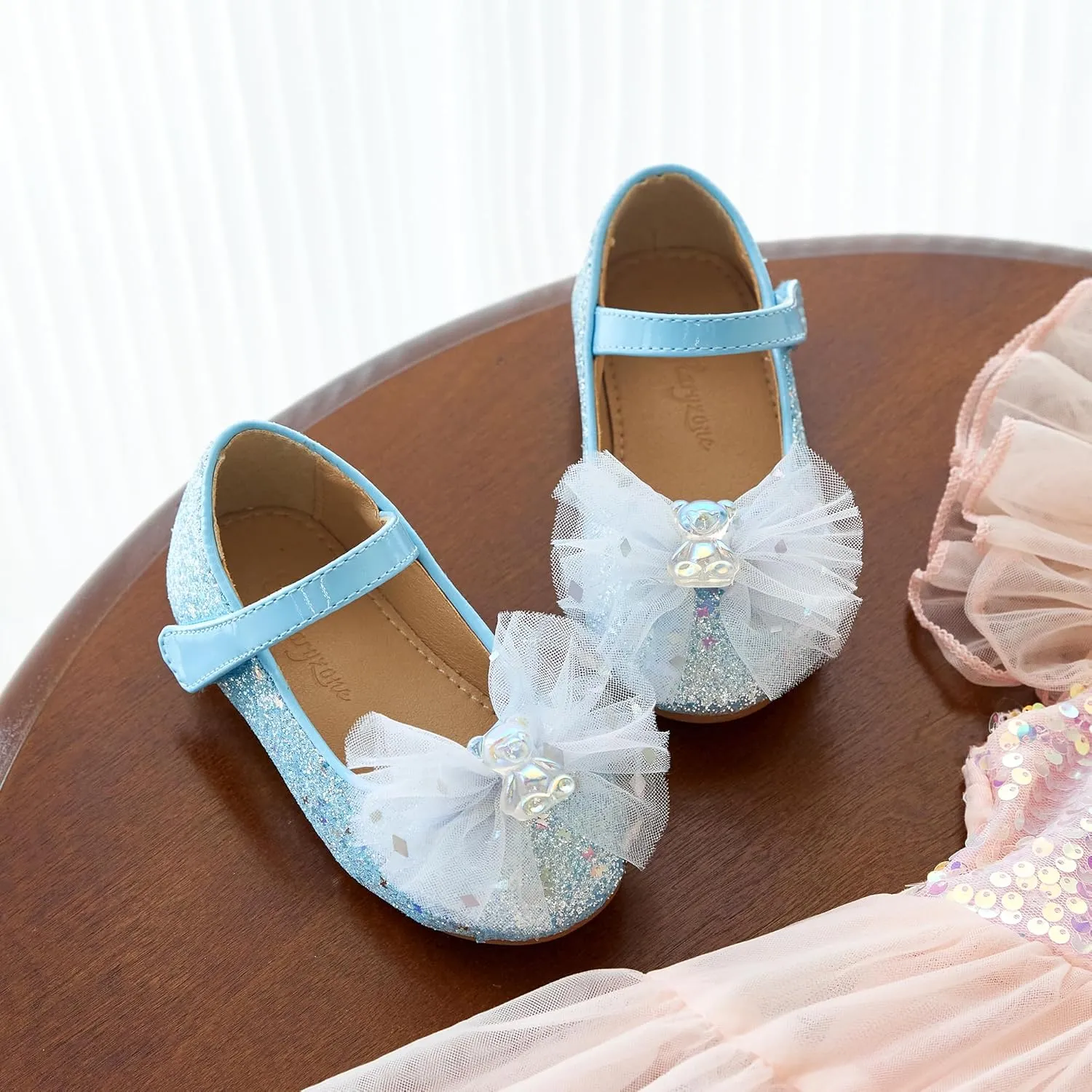 Flaryzone Toddler/Little Girls' Ballerina Flat Mary Jane Princess Dress Shoes - Wedding School Party