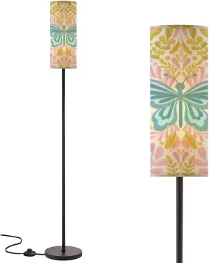 Floor Lamp for Living Room Butterfly Seamless Simple Flat Cute Cute Design Modern Standing Lamp Remote Control Dimmable Pole Lamp Corner Tall Lamp for Office Bedroom Reading